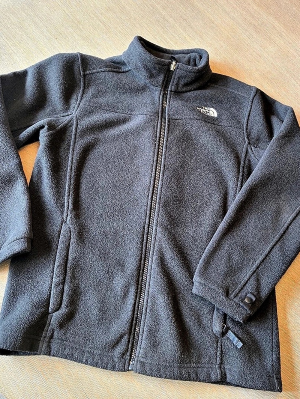 The North Face Boys Full Zip Fleece Jacket Black